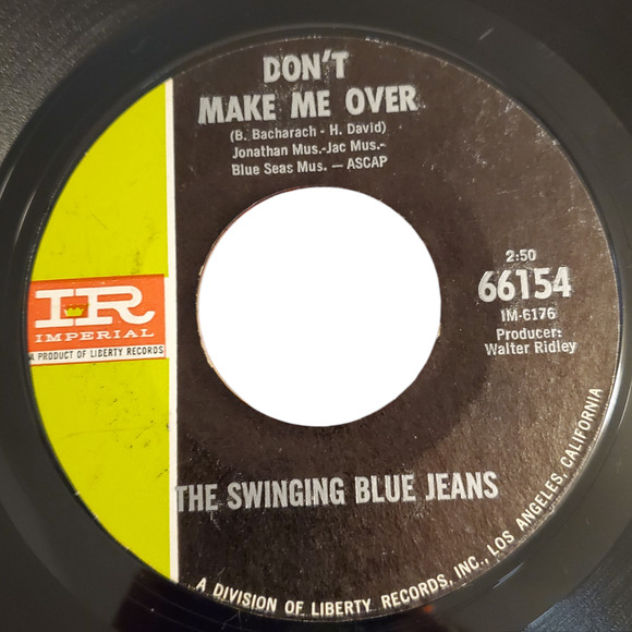 Swinging Blue Jeans 1966 Imperial 45rpm Don't Make Me Over What Can I Do Today - Picture 3 of 4